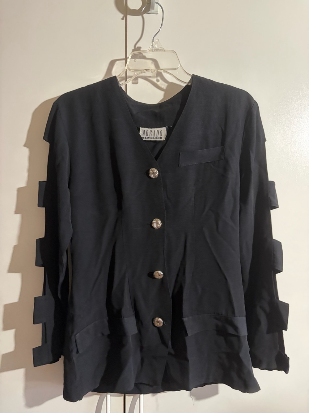 Vintage Two piece black skirt suit late 80’s to early 90’s #150